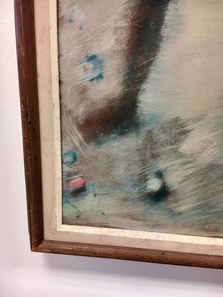 Original MidCentury Modern Artist Signed Painting Dunn, 1957 at 1stDibs