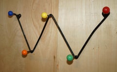 ORIGINAL MiD CENTURY MODERN ATOMIC SPACE AGE WALL MOUNTED COAT RACK SUPER COOL