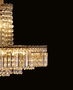 Original Mid-Century Modern Bakalowits Chandelier from the 1960s