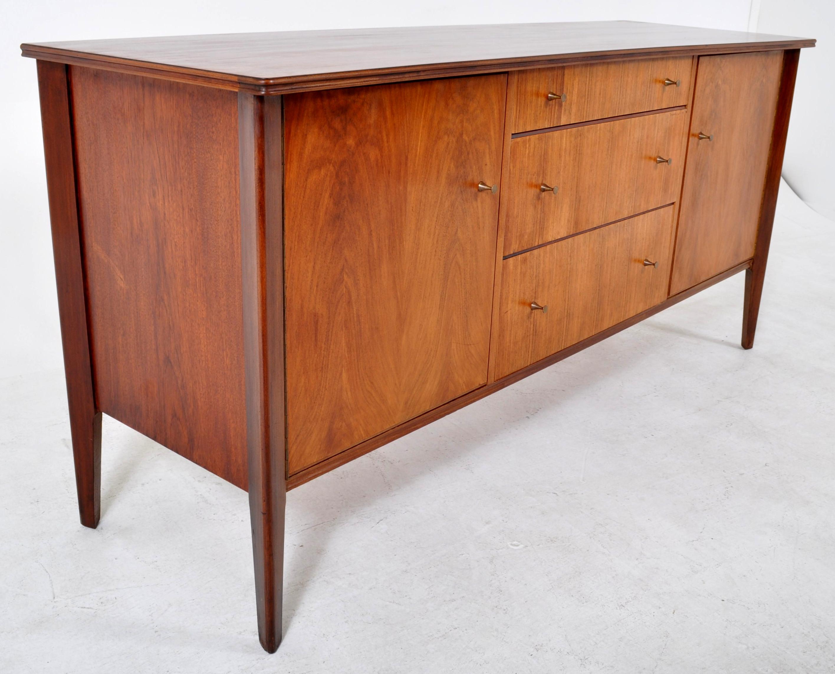 Original Mid-Century Modern Danish Teak Credenza by A. Younger Ltd, 1960s In Good Condition In Portland, OR