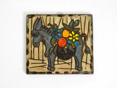 Original Mid-Century Modern Decorative Ceramic Wall Plaque