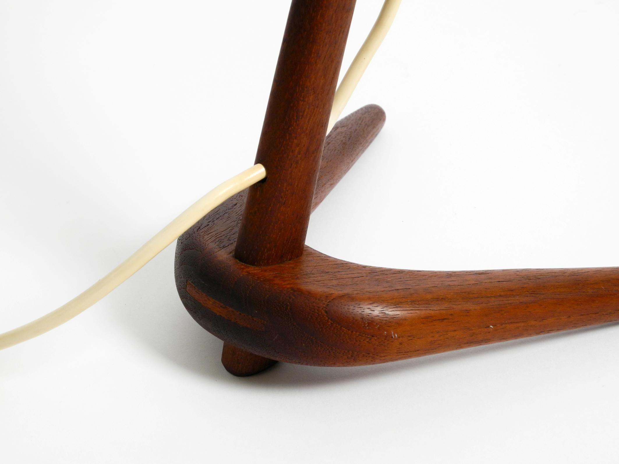 Original Mid-Century Modern Dornstab Table Lamp by J. T. Kalmar Made of Teak 4