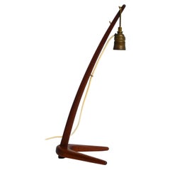 Original Mid-Century Modern Dornstab Table Lamp by J. T. Kalmar Made of Teak