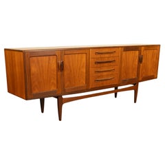 Original Mid Century Modern G-Plan Teak Fresco Long 4 Door Drawer Credenza 1966