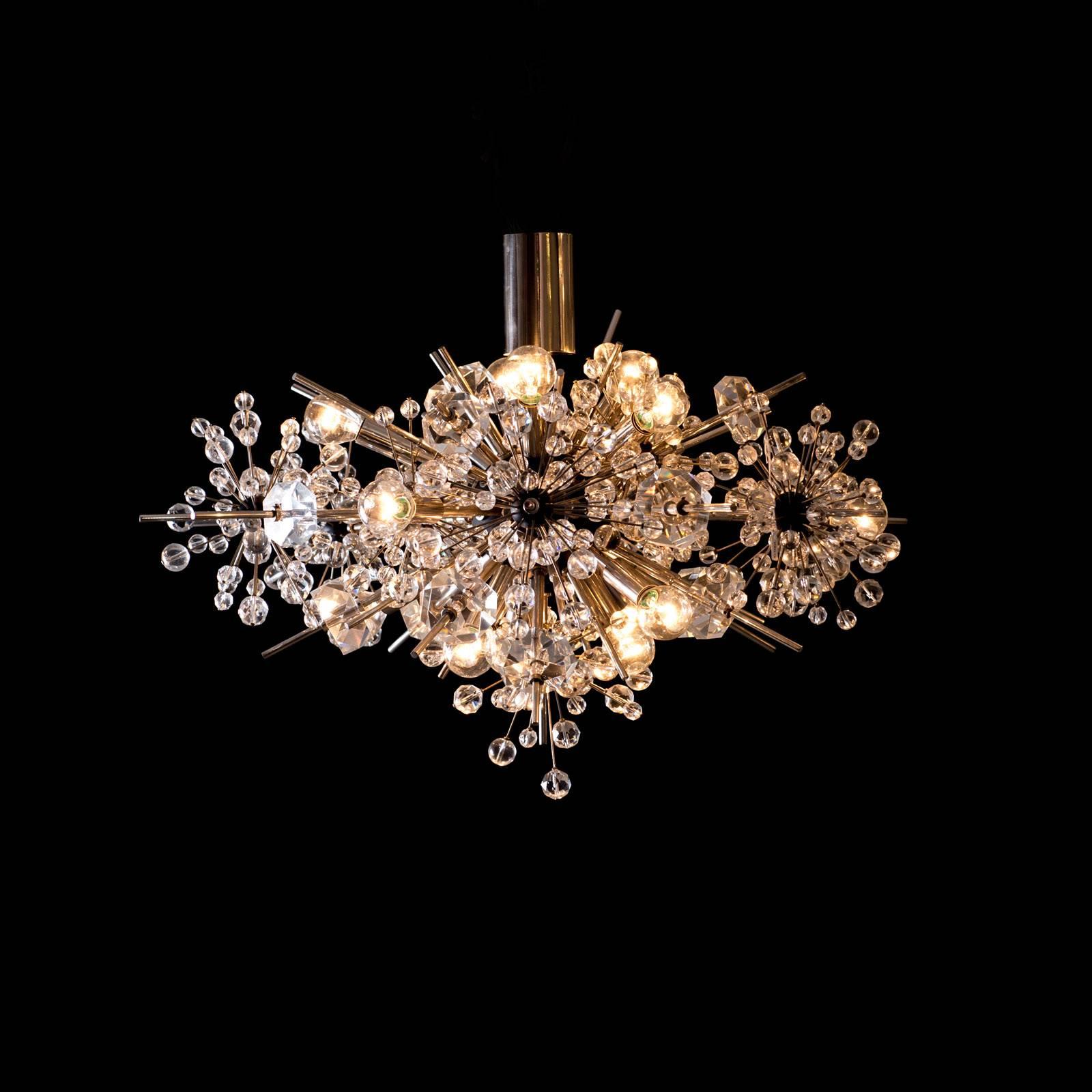 Austrian Original Mid-Century Modern Lobmeyr Metropolitan Opera-Chandelier Exploding Star