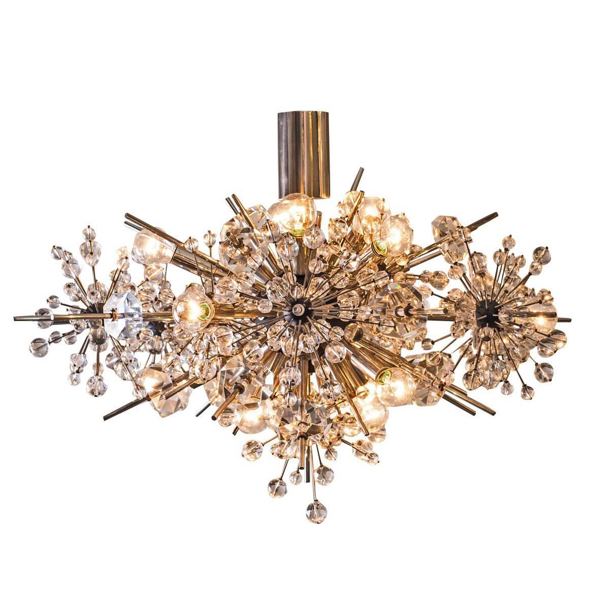 Original Mid-Century Modern Lobmeyr Metropolitan Opera-Chandelier Exploding Star