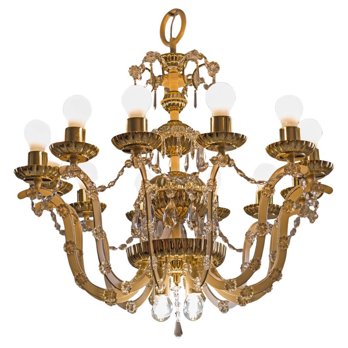 Original Mid-Century Modern Magnificent Chandelier, 1960 For Sale