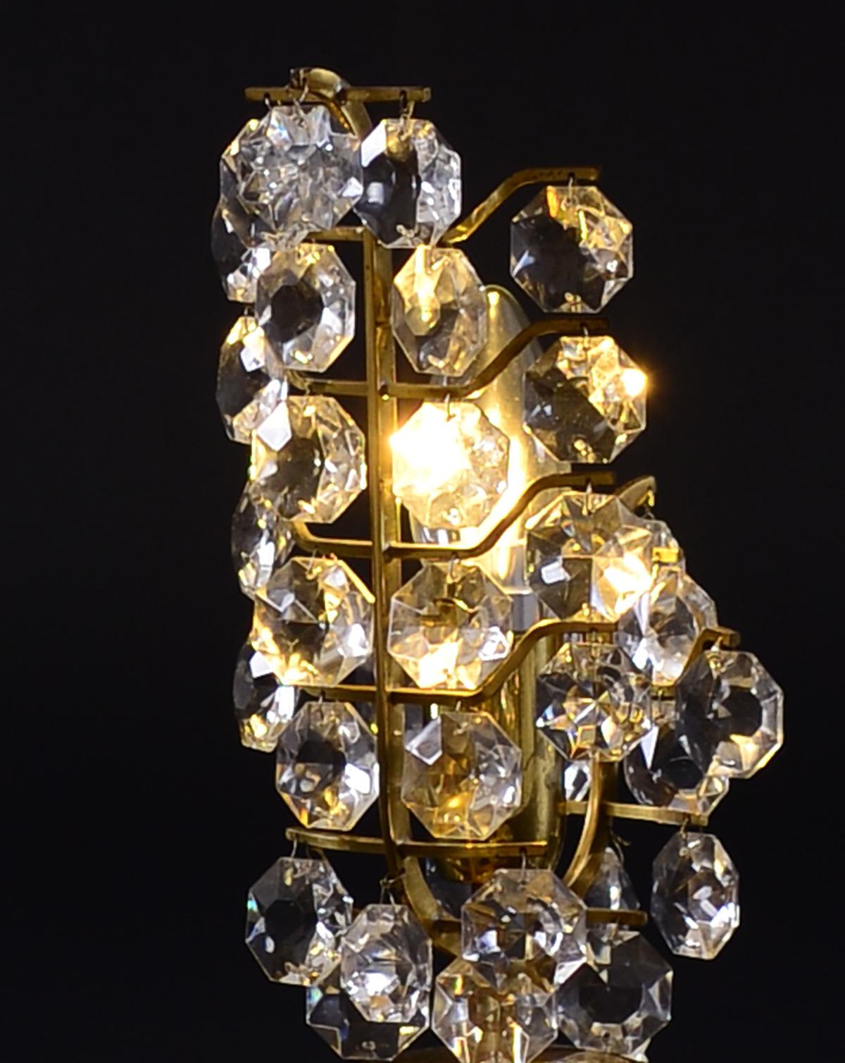 Mid-20th Century Original Mid-Century Modern Petite Bakalowits Crystal Table Lamp, 1960 For Sale