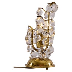 Originale kleine Bakalowits-Kristall-Tischlampe, Mid-Century Modern, 1960