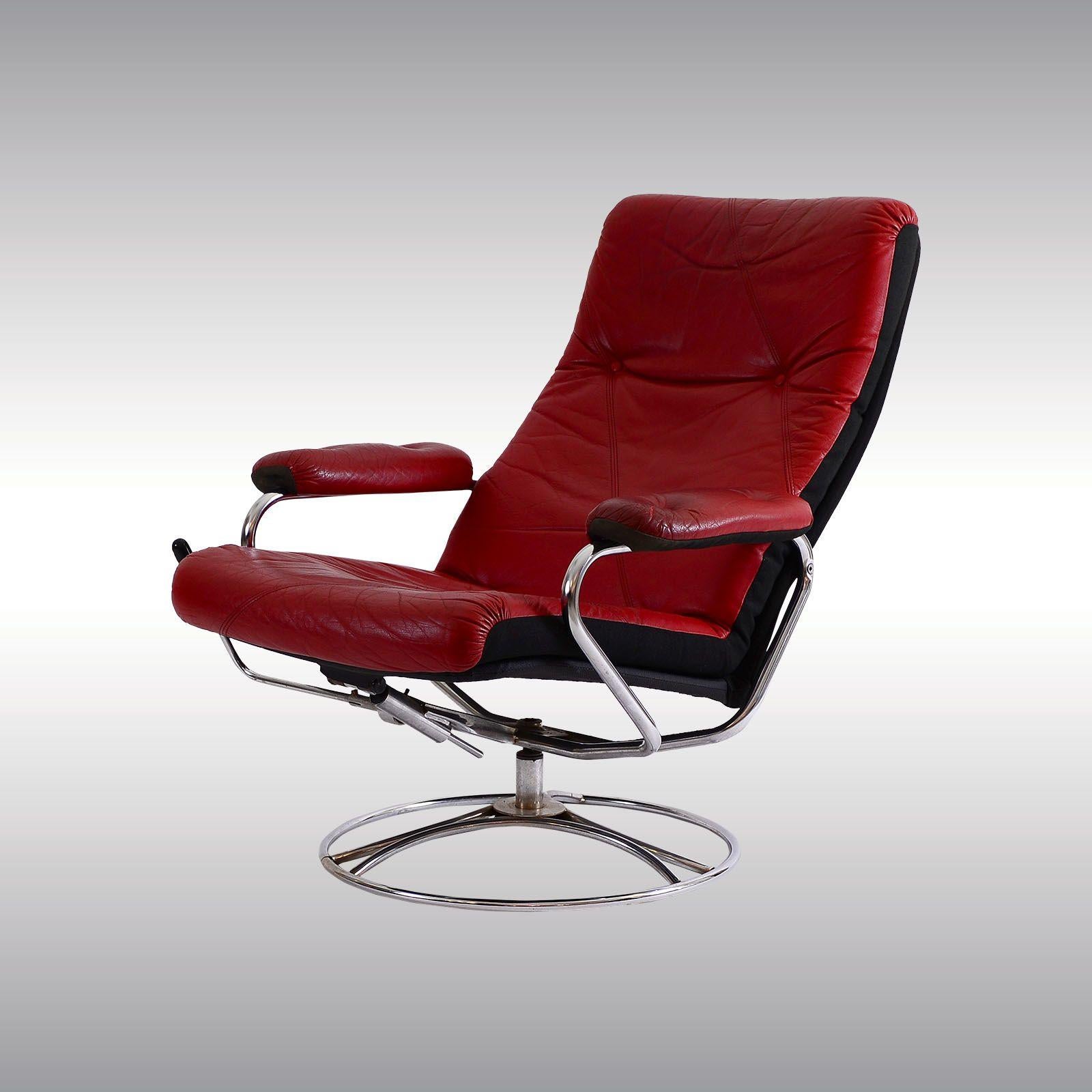 Norwegian Original Mid-Century Modern Predecessor of the Ekornes Stressless Lounge Chair For Sale