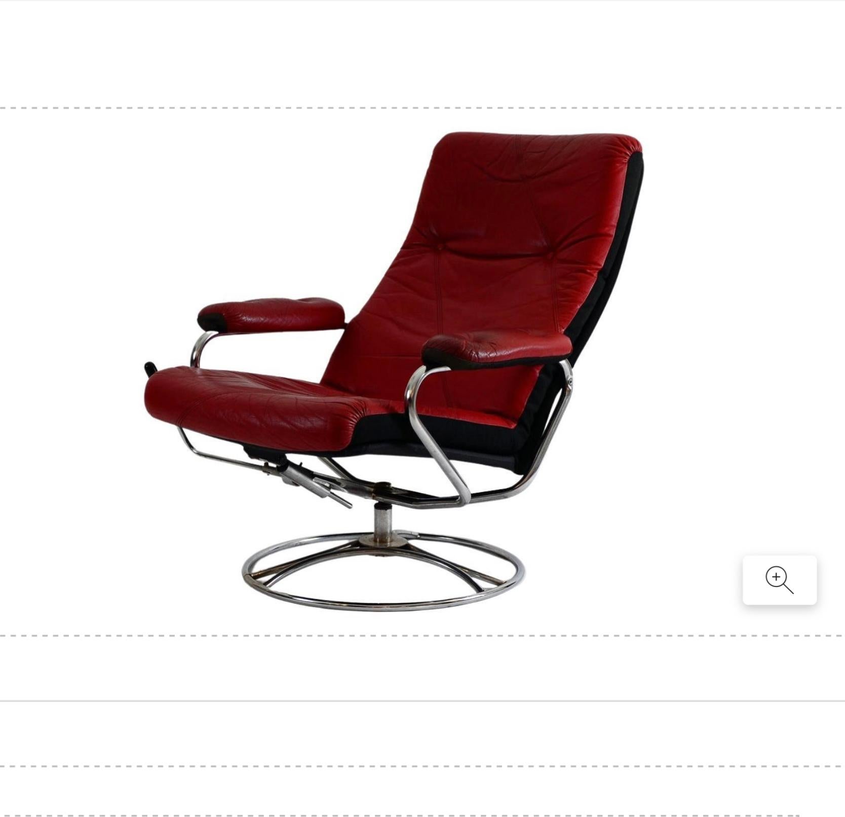 Hand-Crafted Original Mid-Century Modern Predecessor of the Ekornes Stressless Lounge Chair For Sale