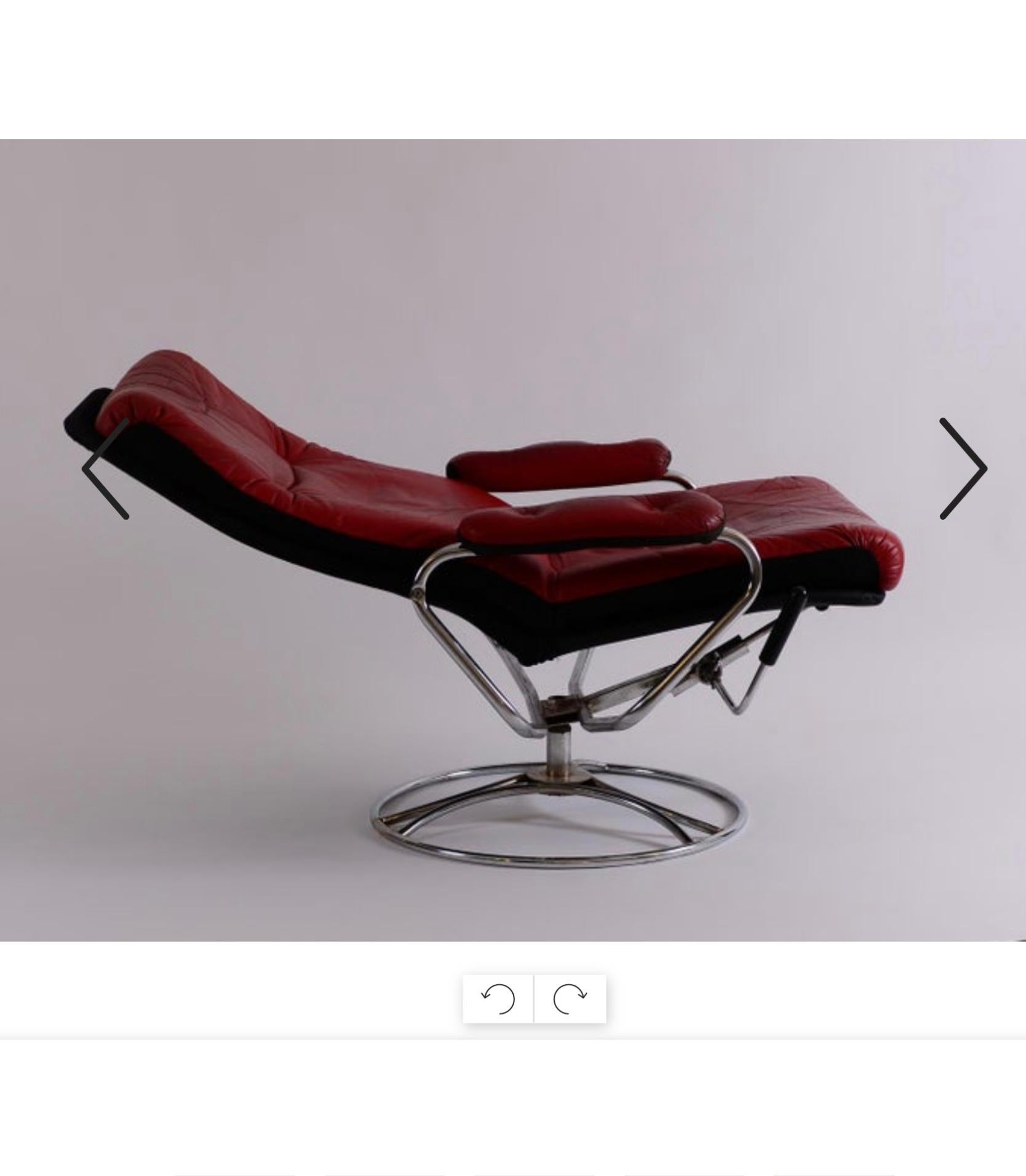 Mid-20th Century Original Mid-Century Modern Predecessor of the Ekornes Stressless Lounge Chair For Sale