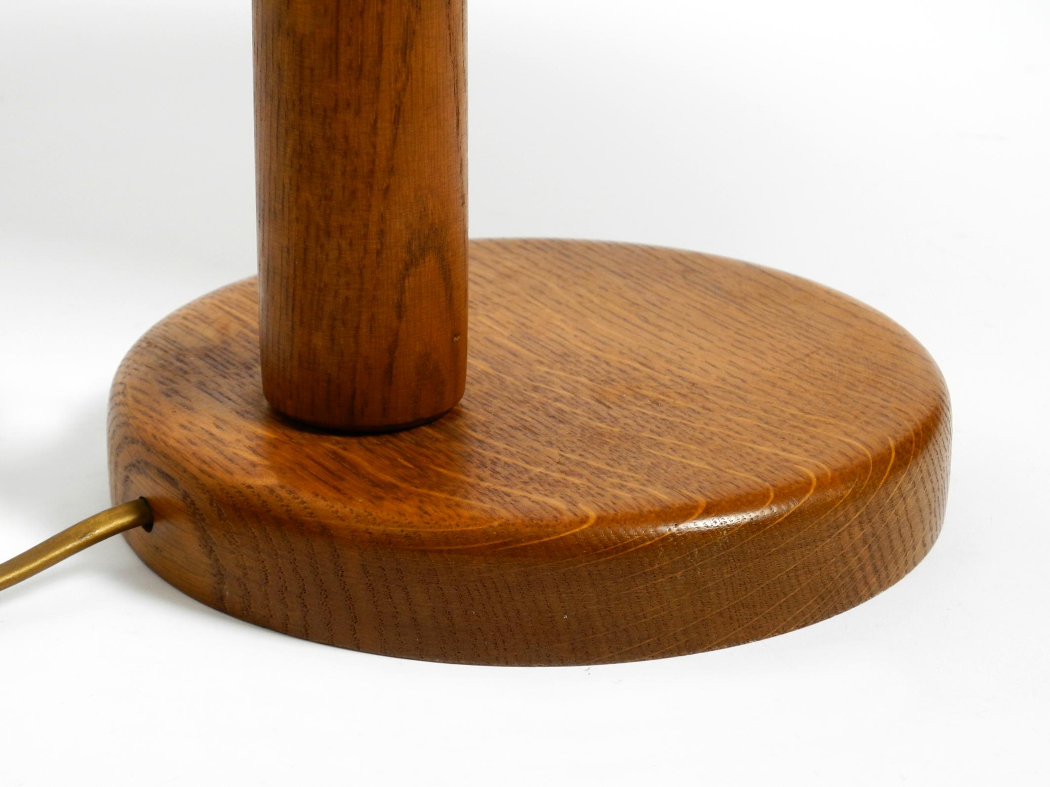 Original Mid Century Modern Temde table lamp made of oak with woven sisal shade 4
