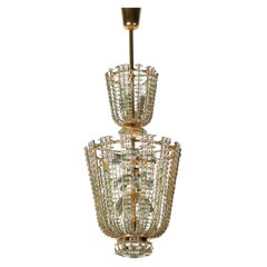 Original Mid-Century Modern Vienna States Opera House Chandelier by Bakalowits