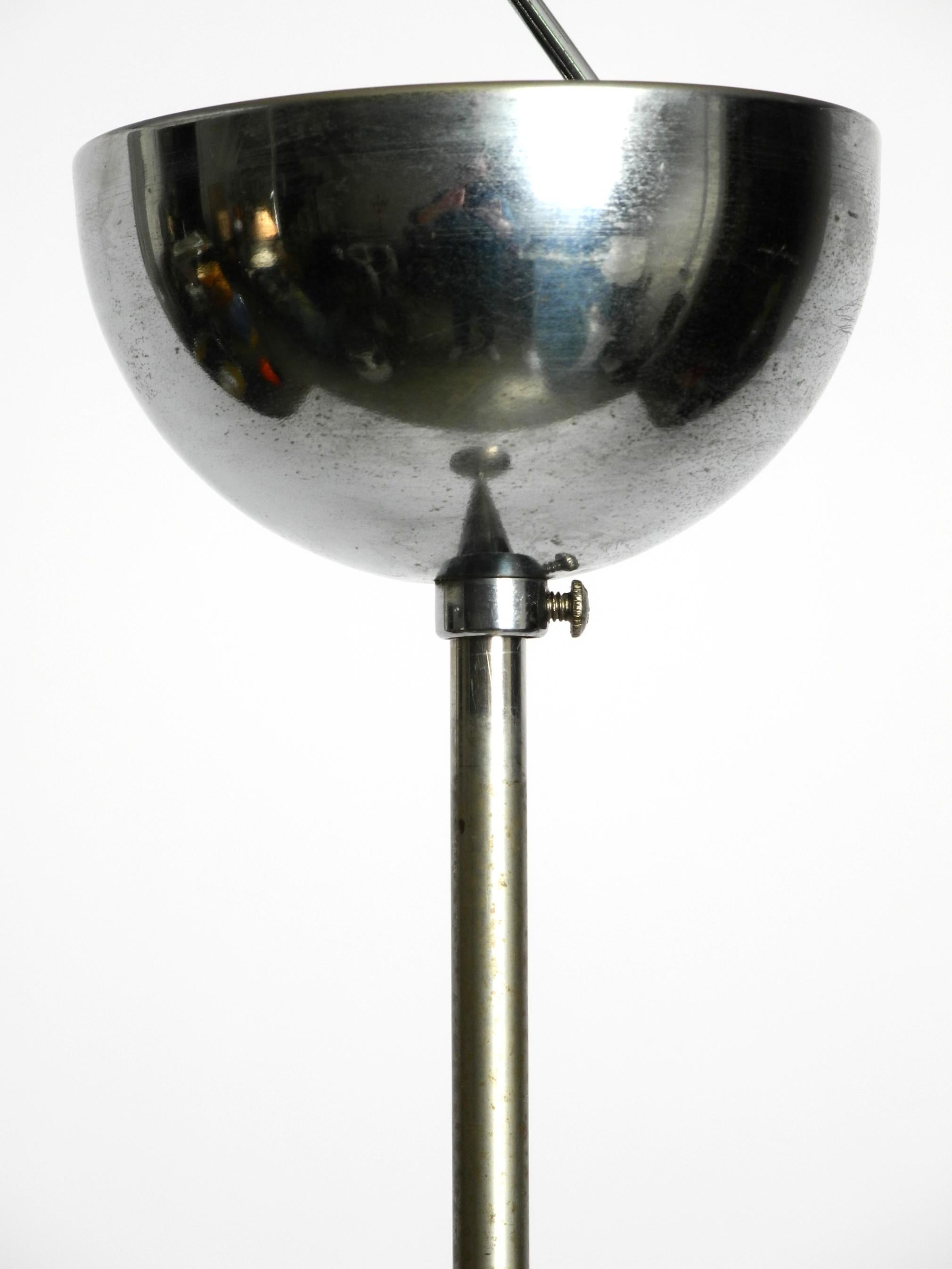 Metallo Lampada a sospensione in vetro originale del Mid Century Modernist XL Wagenfeld in vendita