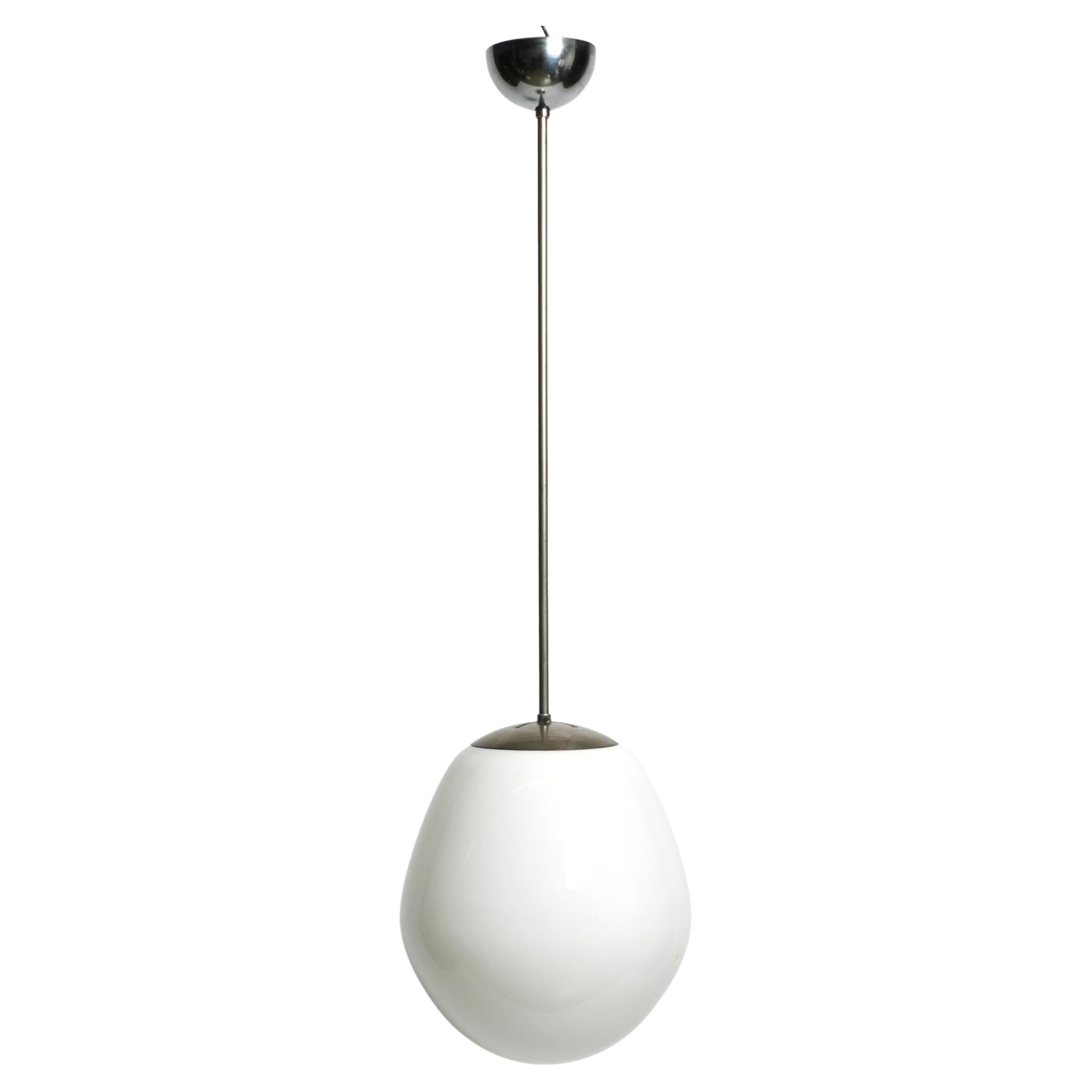 Original Mid Century Modernist XL Wagenfeld glass pendant lamp