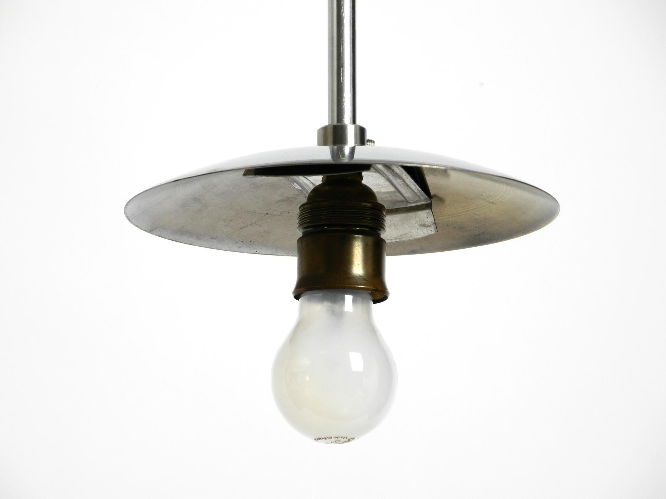 Original Mid Century Modernist XL Wagenfeld glass pendant lamp model 