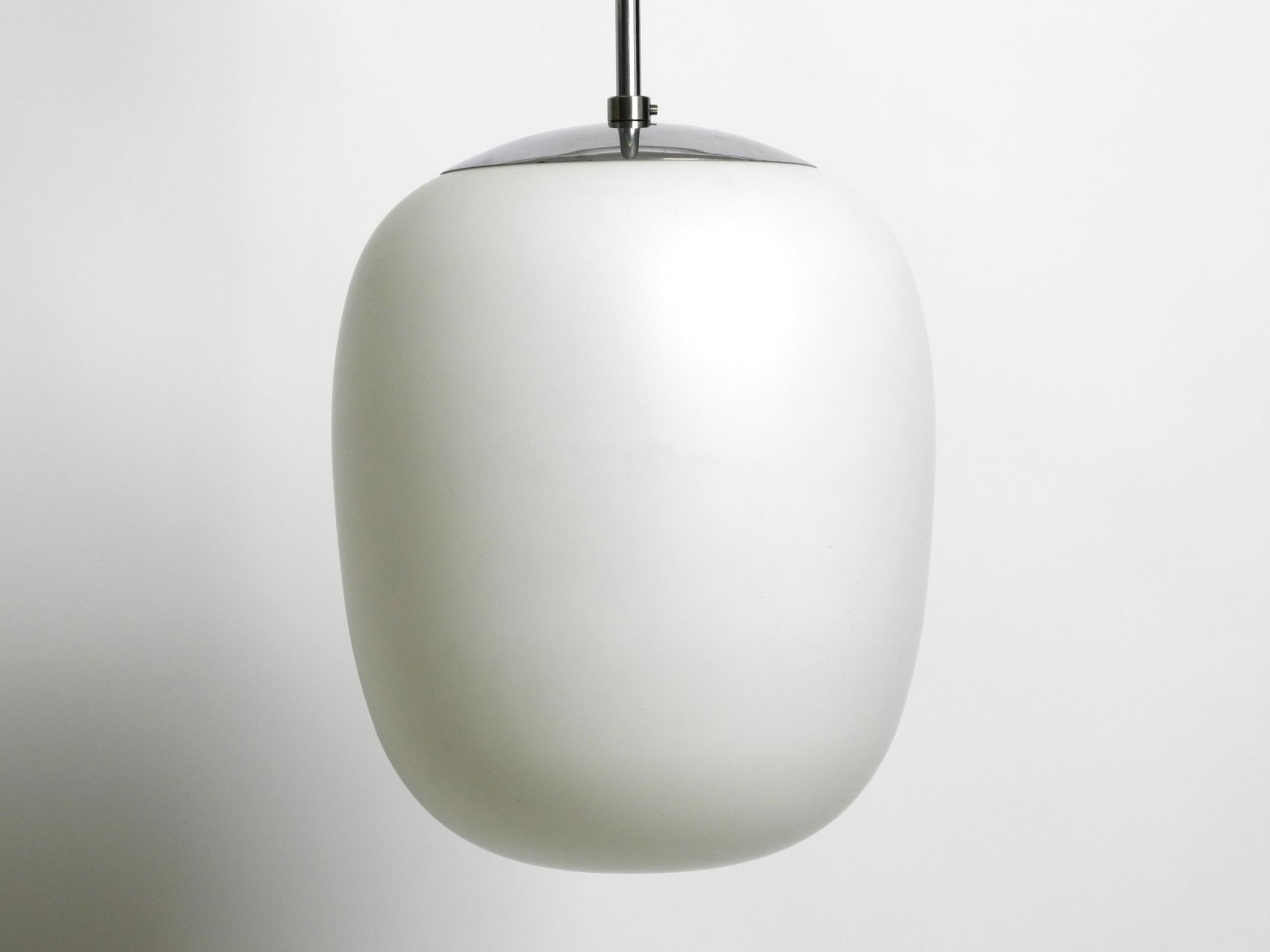 Beautiful original Mid Century Modernist XL Wagenfeld glass pendant lamp model 