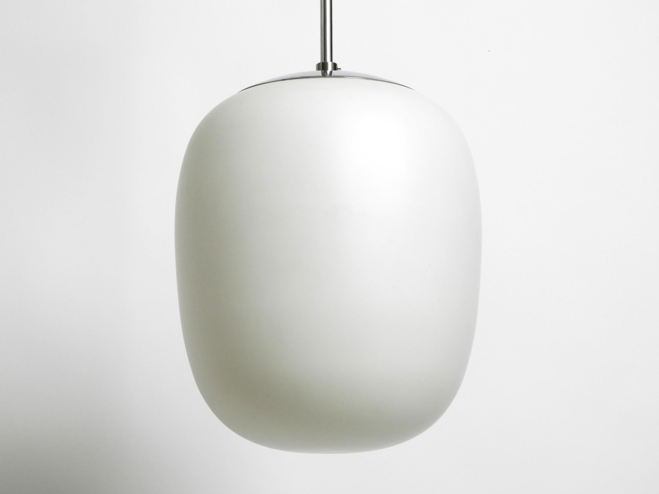 German Original Mid Century Modernist XL Wagenfeld glass pendant lamp model 