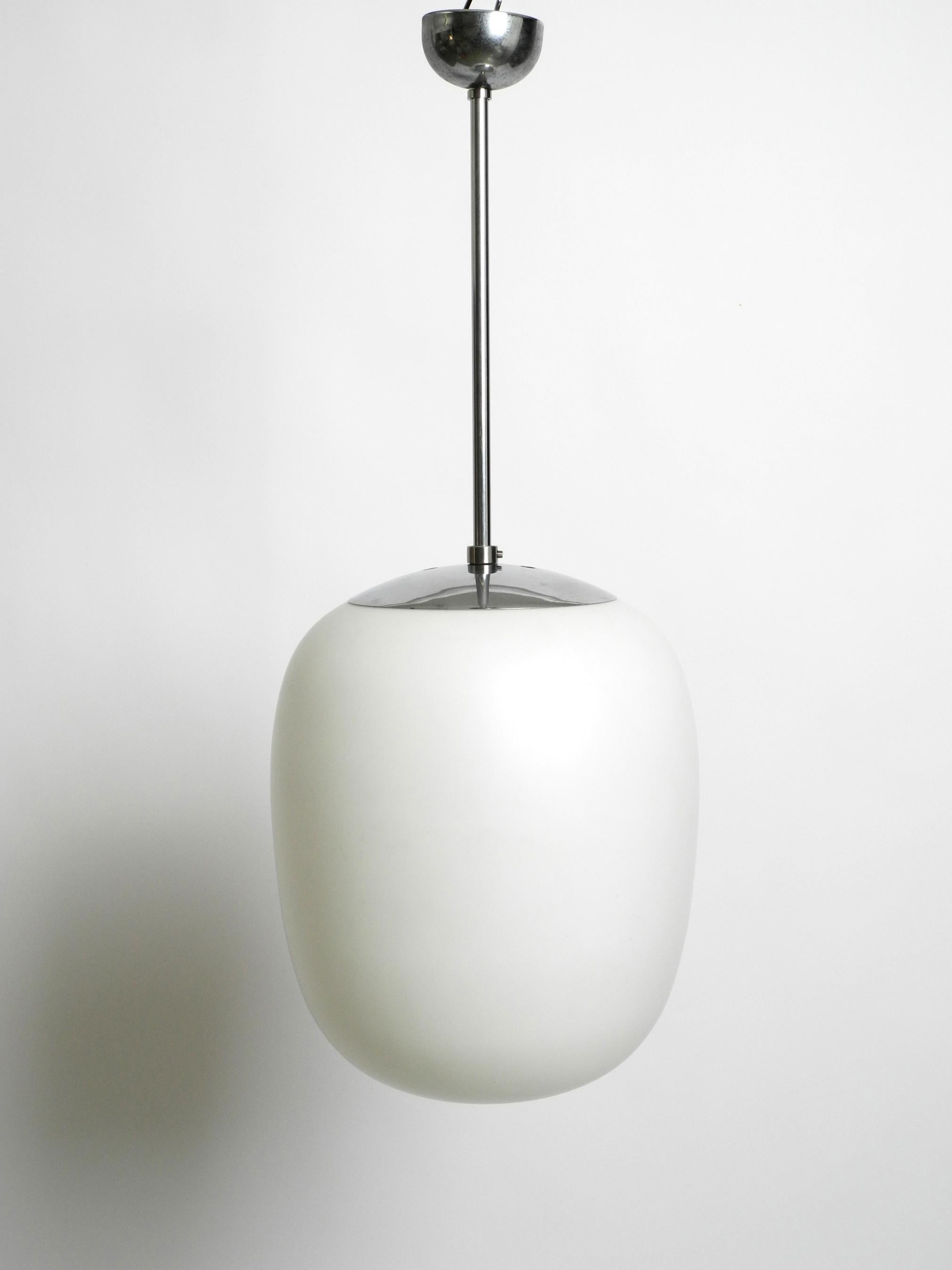 Mid-20th Century Original Mid Century Modernist XL Wagenfeld glass pendant lamp model 