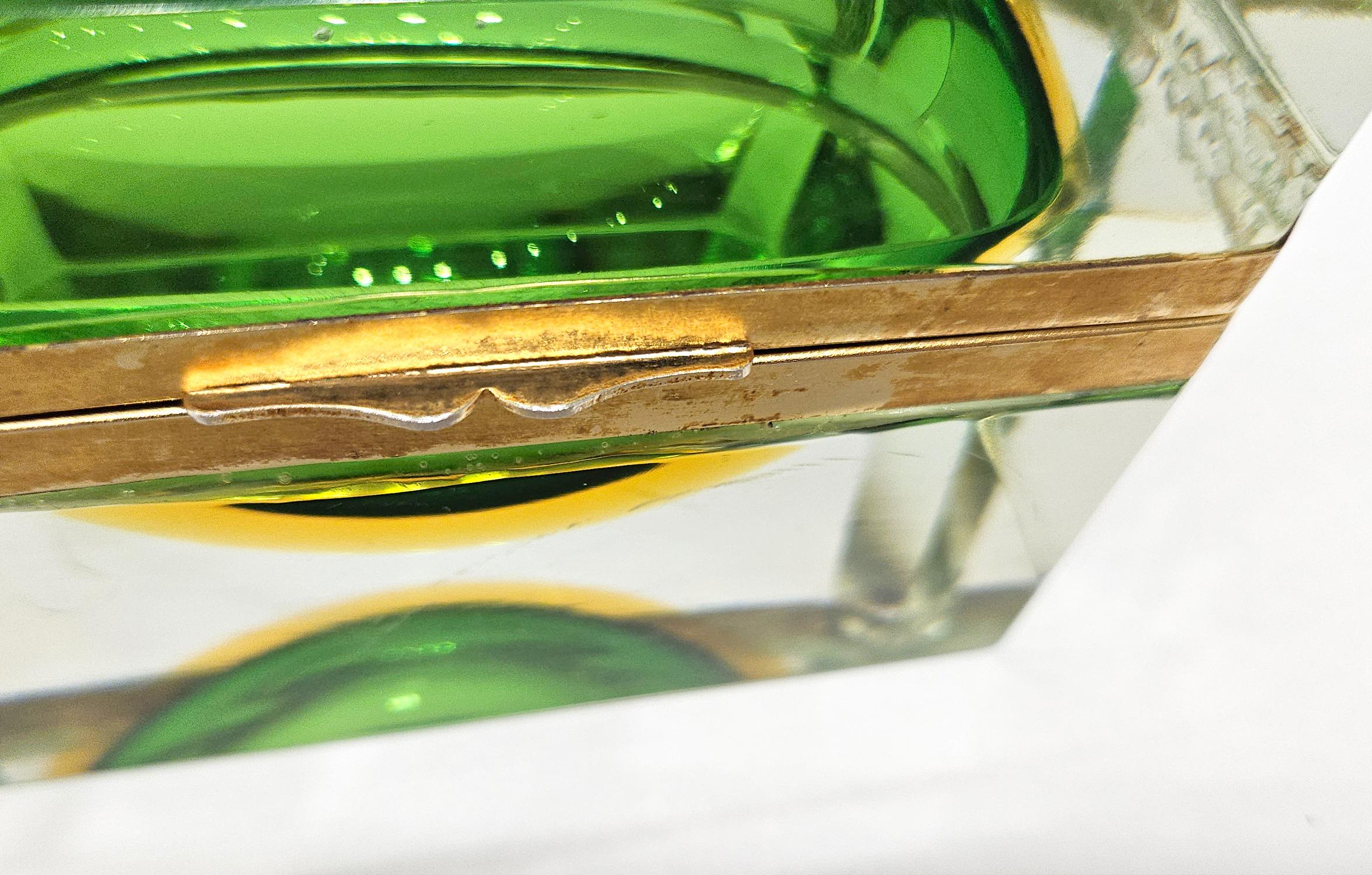 Original Mid Century Murano Glass Sommerso Box, Bucella Cristalli, Italy c. 1960 For Sale 12