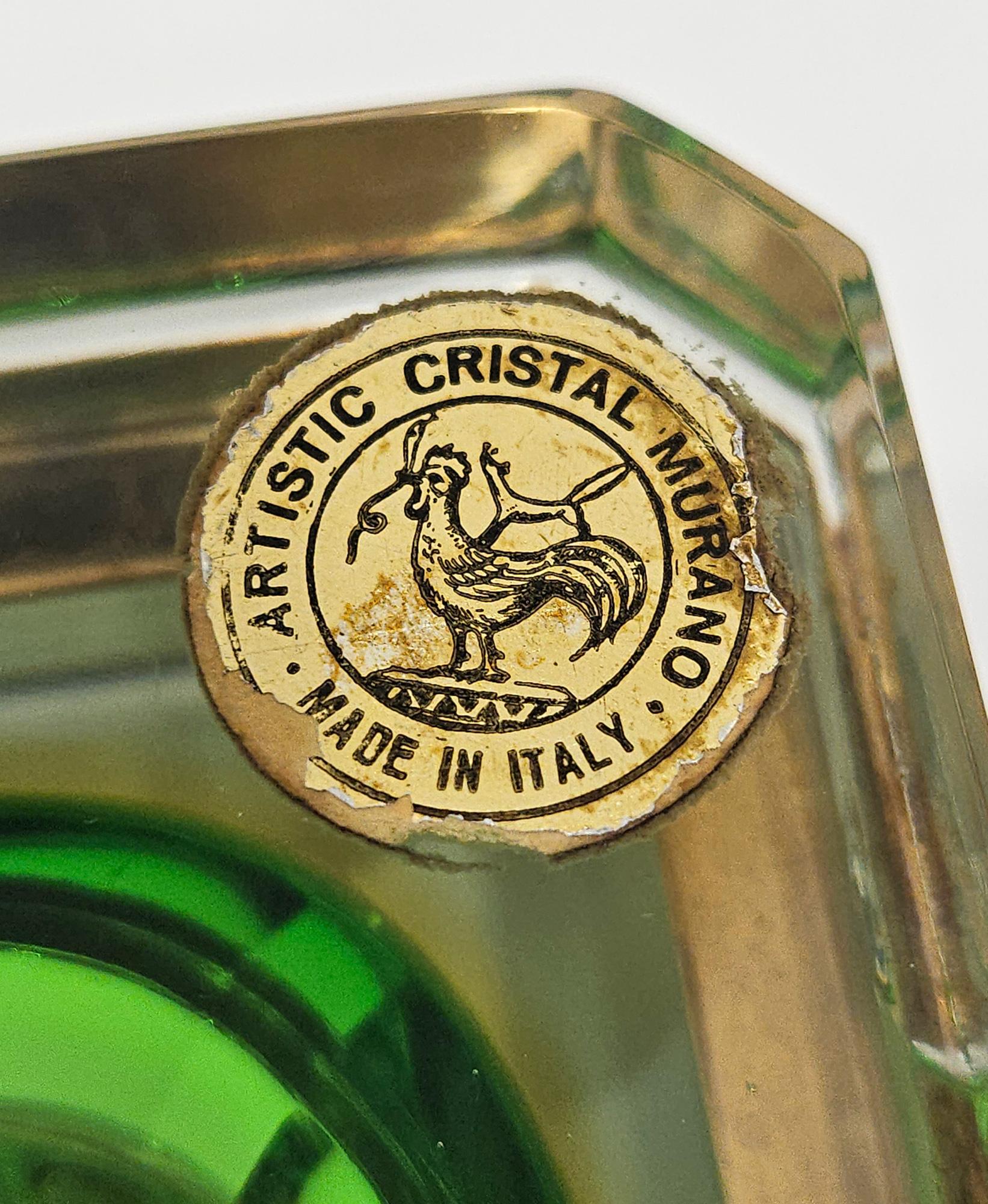 Original Mid Century Murano Glass Sommerso Box, Bucella Cristalli, Italy c. 1960 In Good Condition For Sale In London, GB