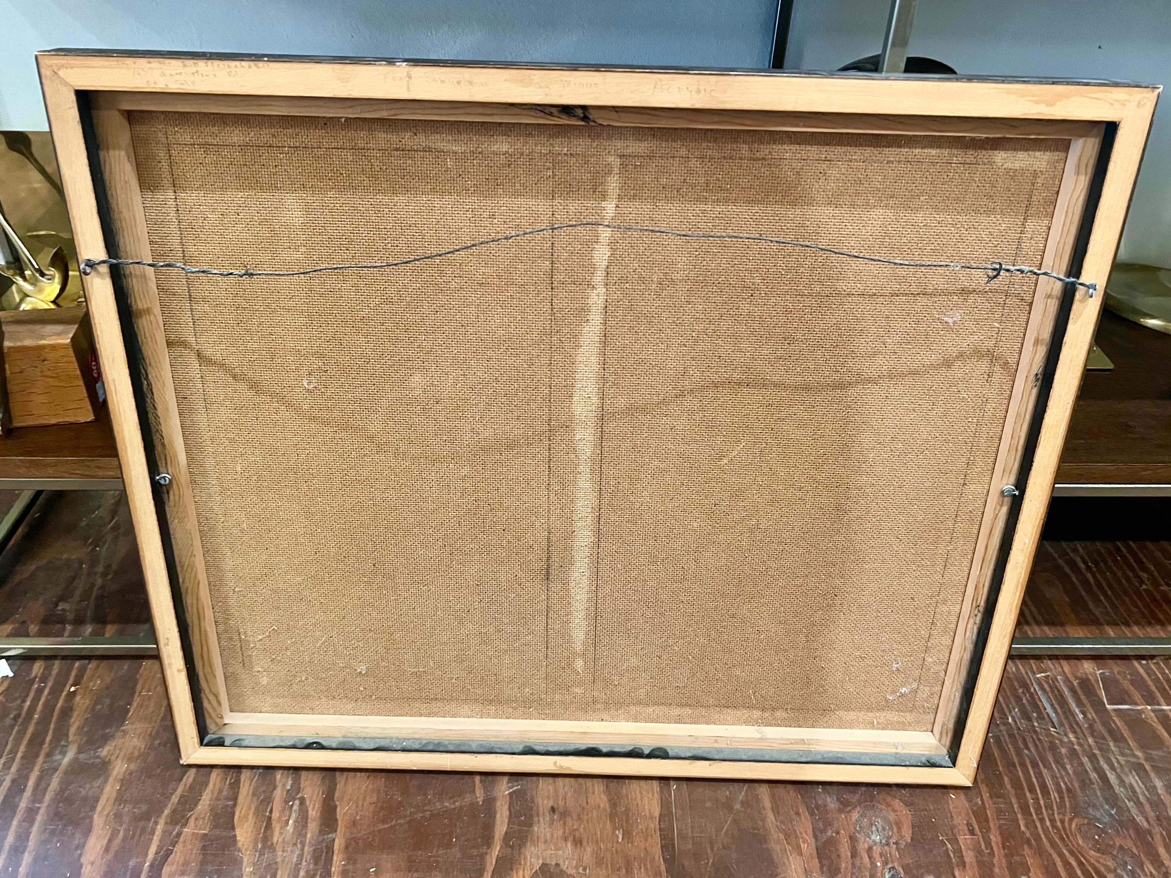 Original Mid Century Öl auf Karton Gemälde von Listed Artist Fred Samuelson im Zustand „Gut“ im Angebot in San Diego, CA