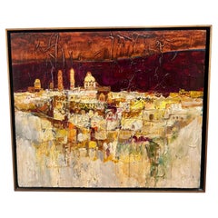 Original Mid Century Oil on Board Painting by Listed Artist Fred Samuelson