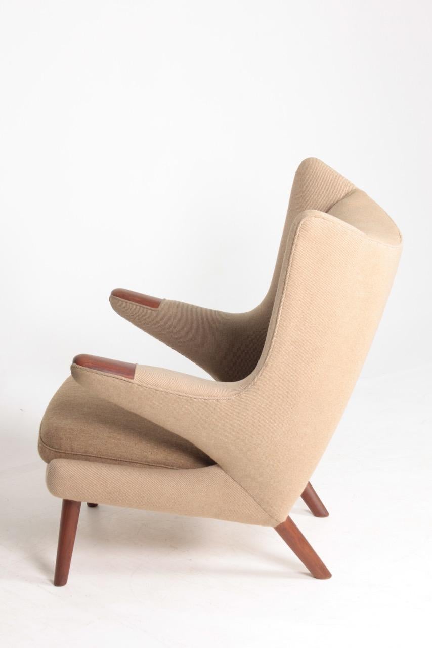 Original Midcentury Papa Bear Chair by Wegner, Danish Design, 1960s 6