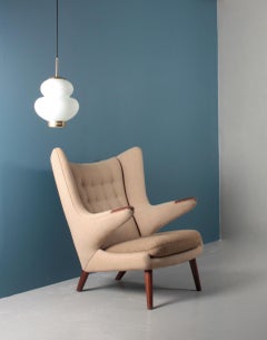 Original Midcentury Papa Bear Chair by Wegner, Danish Design, 1960s