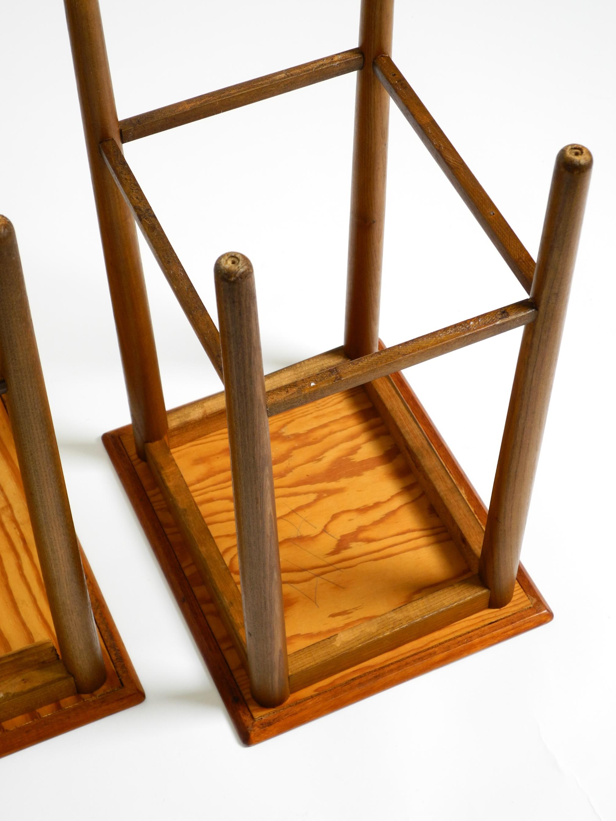 Original Mid Century set of 3 teak nesting tables with colorful Formica surfaces 8