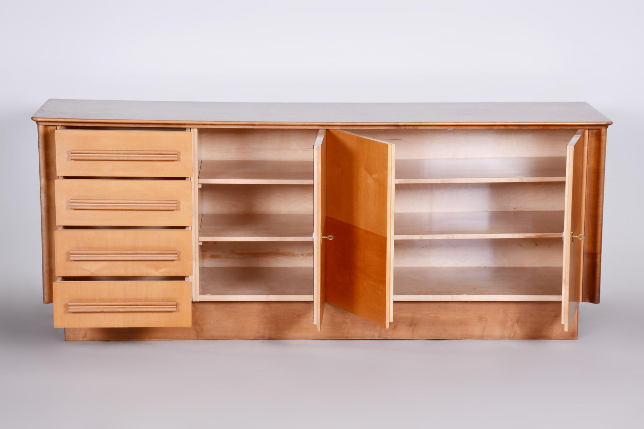 20th Century Original Mid-Century Sideboard, Maple, Well Preserved, Czech, 1950s For Sale