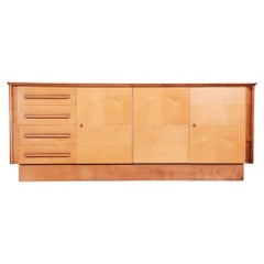 Original Mid-Century Sideboard, Maple, Well Preserved, Czech, 1950s