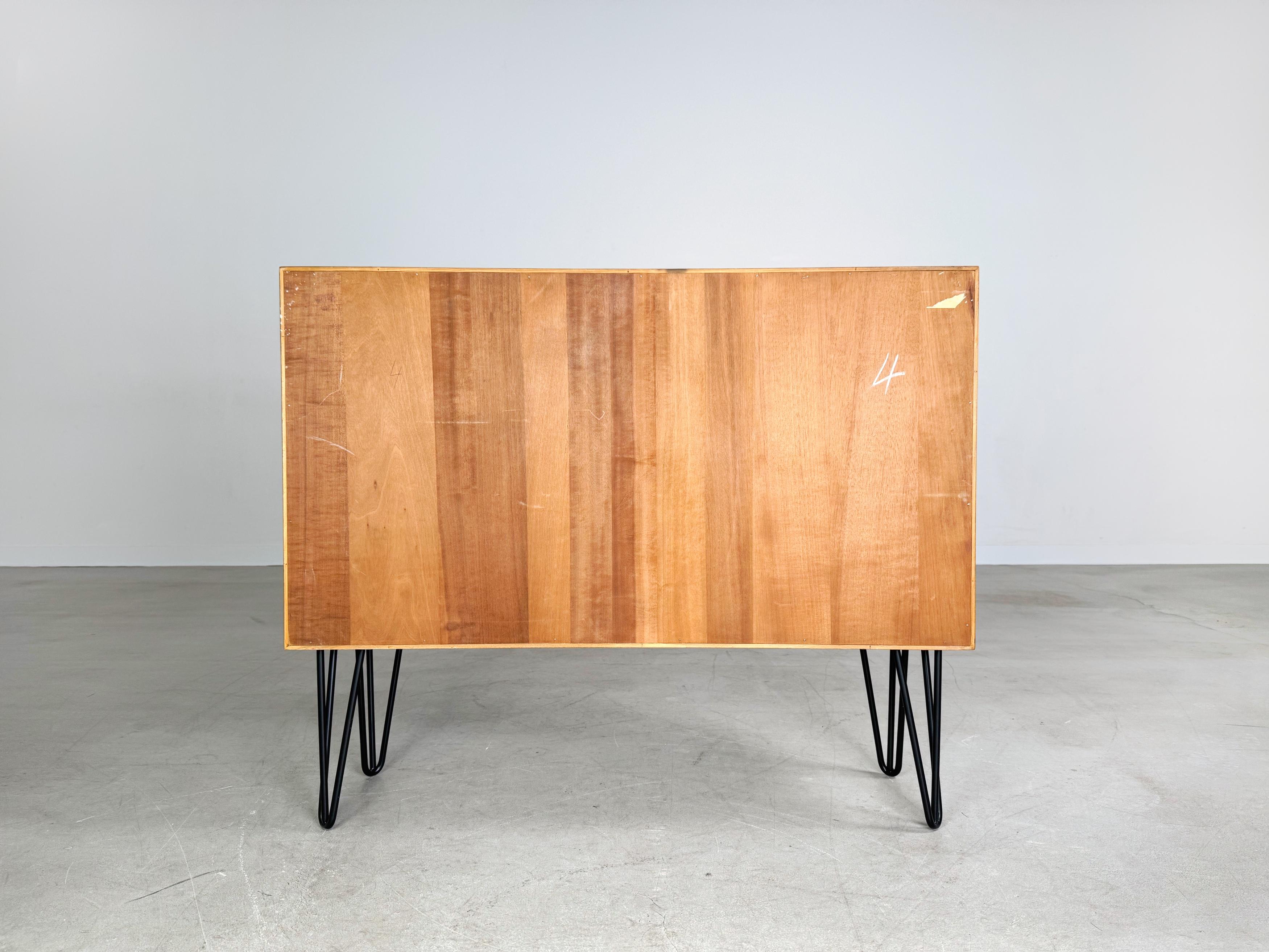Original Mid Century Sideboard WK Möbel Georg Satink Teak Hairpin en vente 1