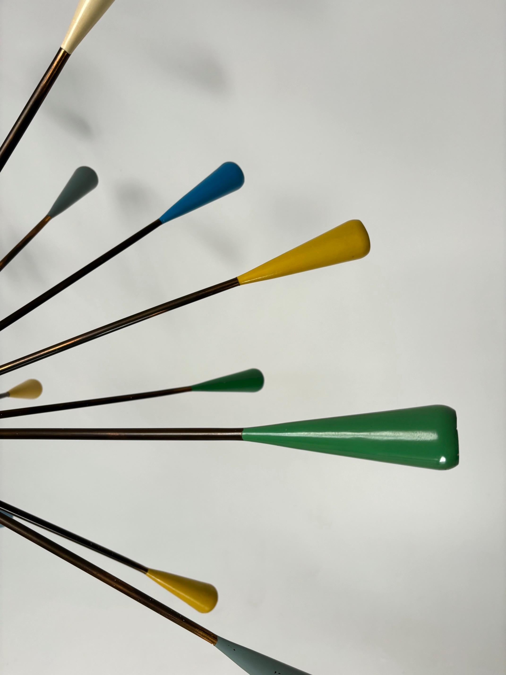 Original Sputnik-Kronleuchter aus der Jahrhundertmitte von Stilnovo, Italien 1950er Jahre (Messing) im Angebot