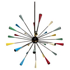 Original Mid-Century Sputnik Chandelier by Stilnovo, Italy 1950s