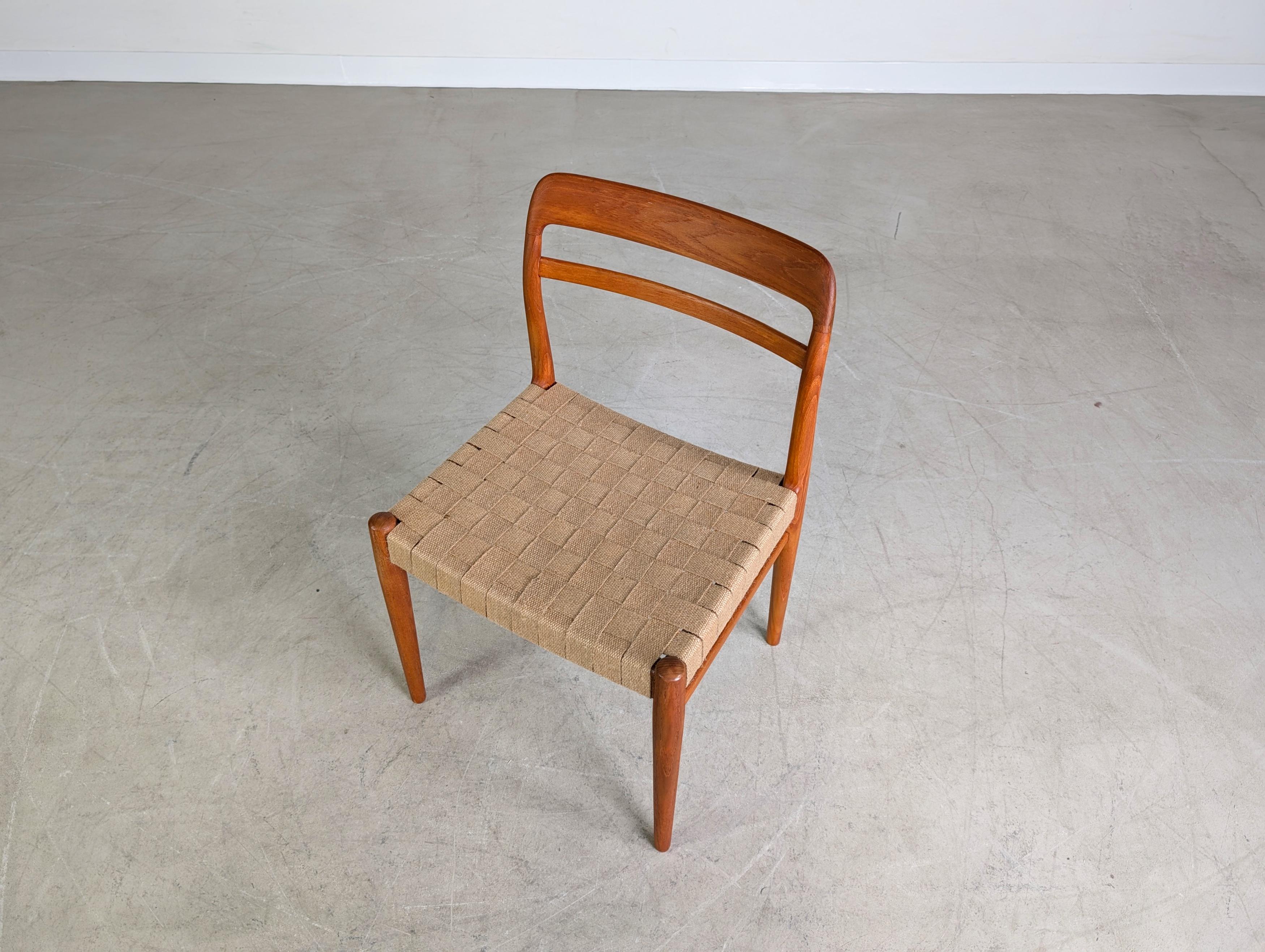 Teak Stuhl originale di metà secolo Gustav Bahus Alf Aarseth Vintage design in vendita