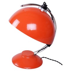 Lampada da tavolo originale di metà secolo, acciaio cromato, vernice, Repubblica Ceca, anni '70