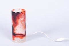 Original Mid-Century Table Lamp, Marble Glass, Perfect Condition, Czech, 1960s