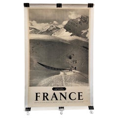 Original Mid-Century Travel Poster, 'FRANCE Ski dans les Pyrenees'