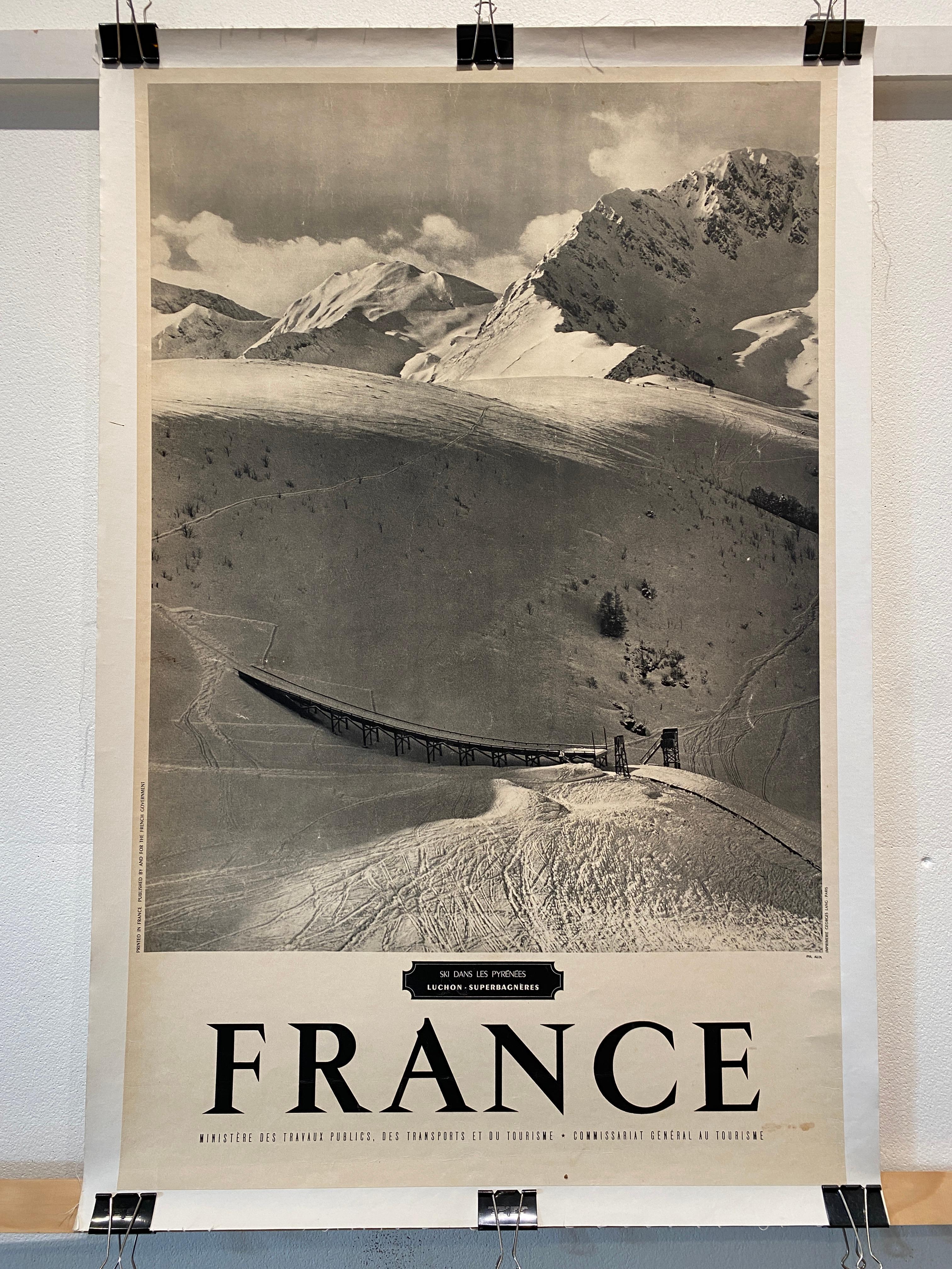 Metà XX secolo Poster di viaggio originale della metà del secolo, 