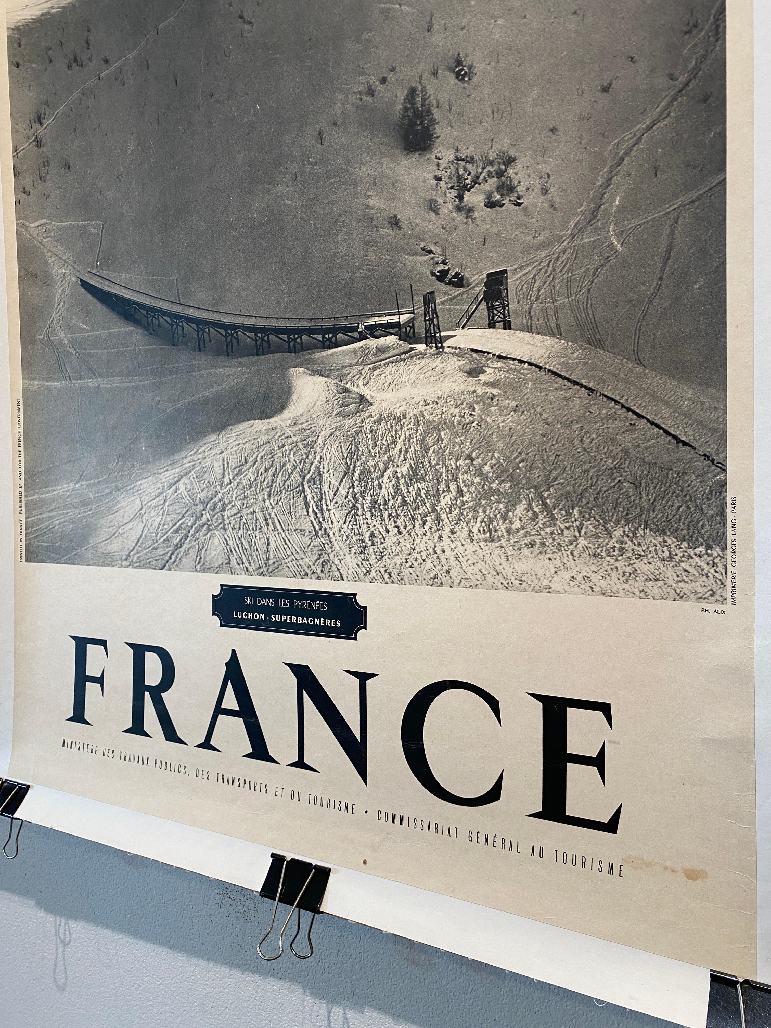 Carta Poster di viaggio originale della metà del secolo, 