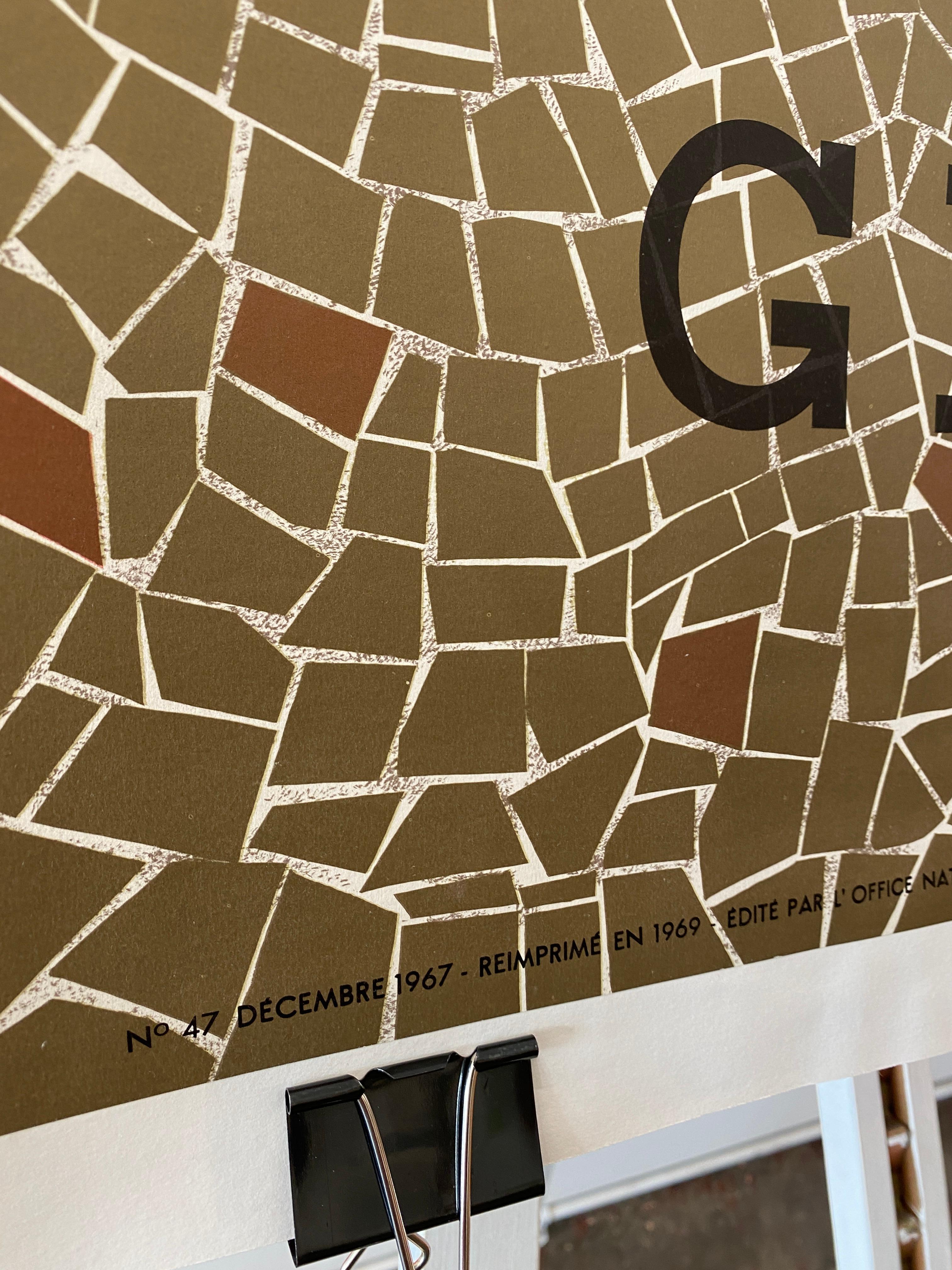 Original Mid-Century Travel Poster, 'GRÈCE' 1967 In Good Condition For Sale In Melbourne, Victoria