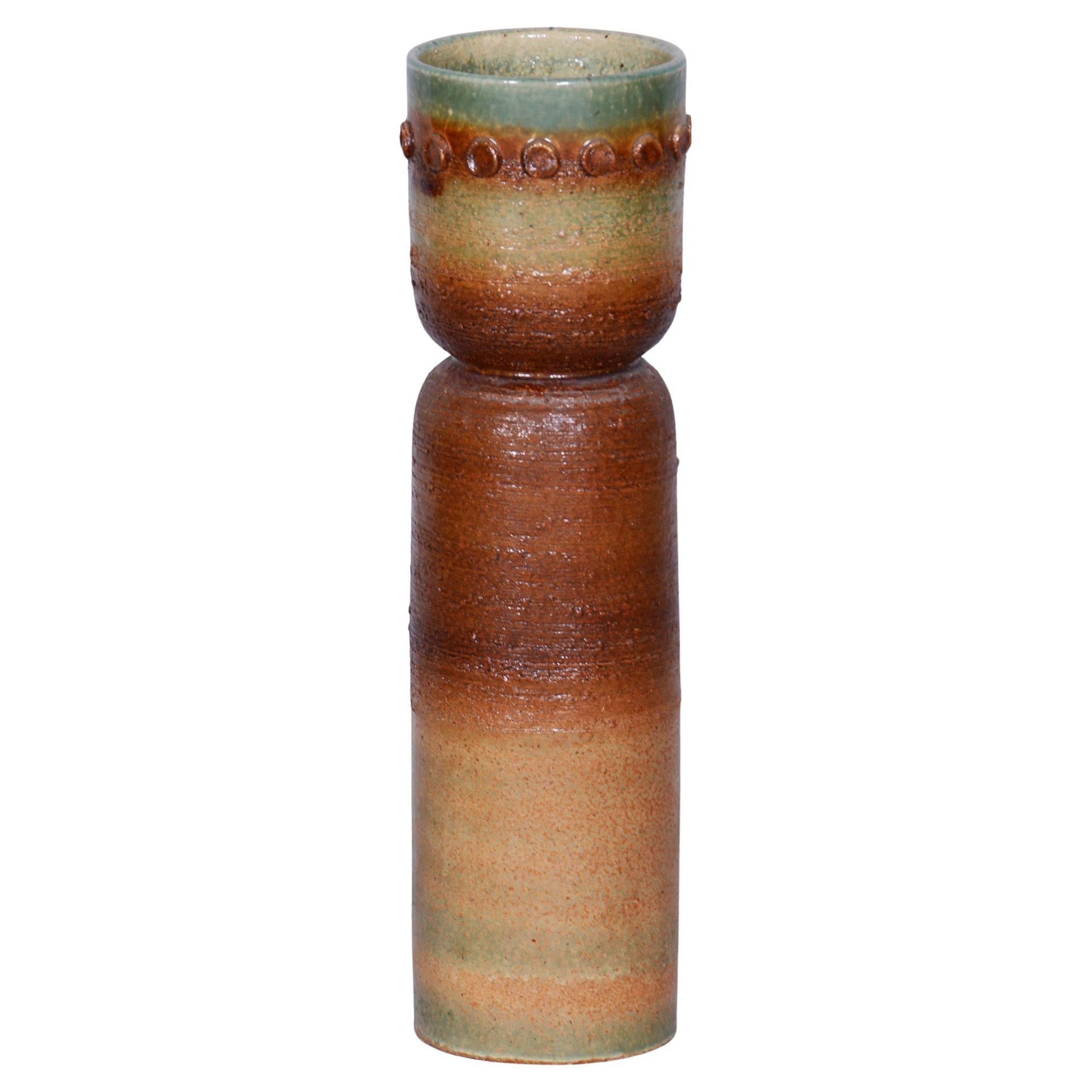 Original Midcentury Vase, Glazed Ceramics, Czechia, 1950s For Sale