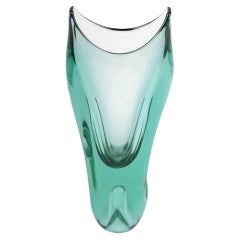 Original Mid-Century Vase, Thick Glass, Well-Preserved Condition, Czech, 1950s