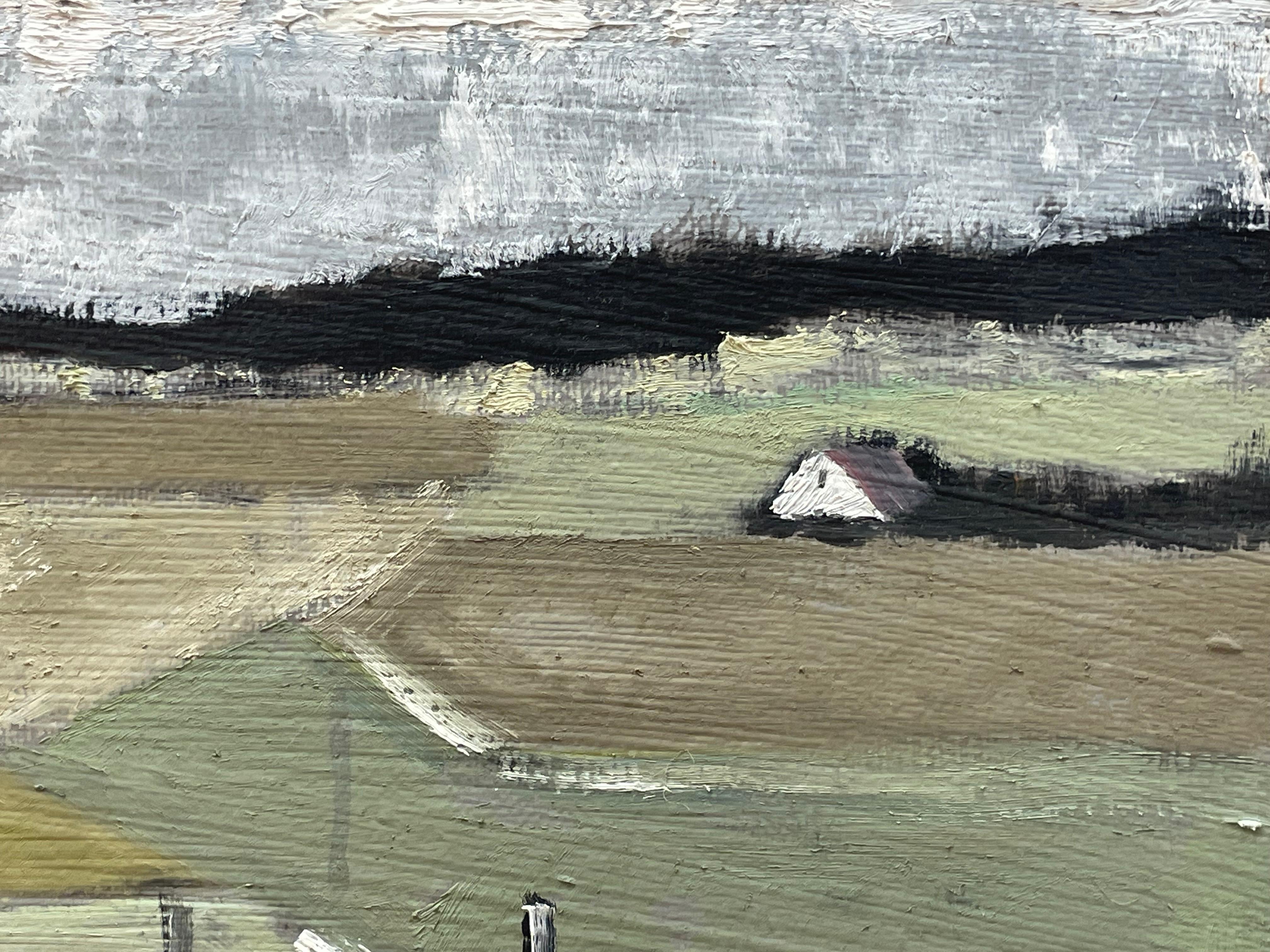 Originale peinture à l'huile danoise de paysage du milieu du siècle par Karsten H. Møller Bon état - En vente à Ebberup, DK