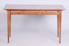 Original Mid-Century Walnut Folding Table, Made by Mier Topolcany, Czech, 1950s
