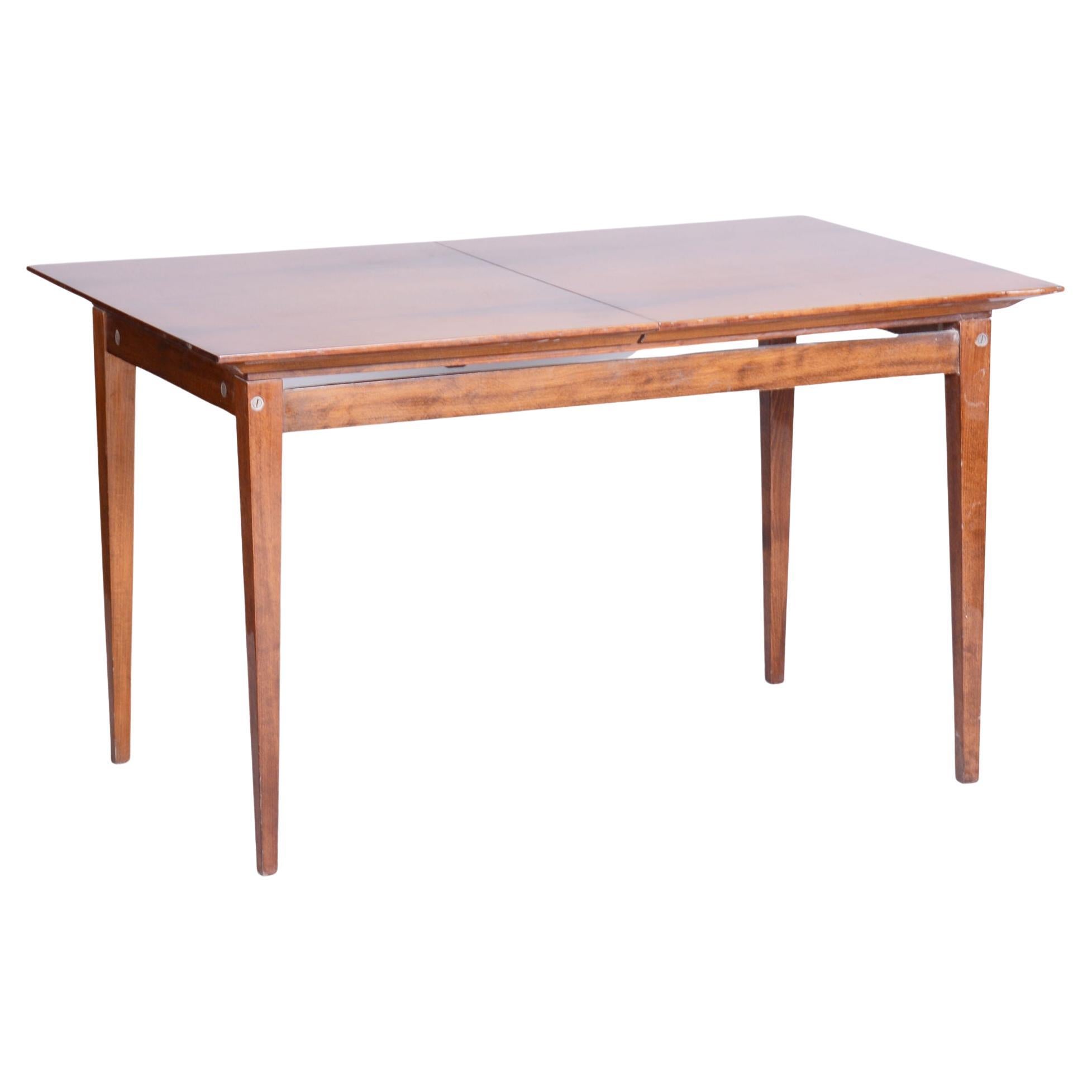 Original Mid-Century Walnut Folding Table, Made by Mier Topolcany, Czech, 1950s