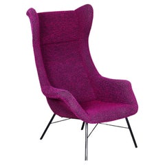 Original Mid-Century Wingchair, Miroslav Navratil, Plastic Fiber, Czech, 1950s