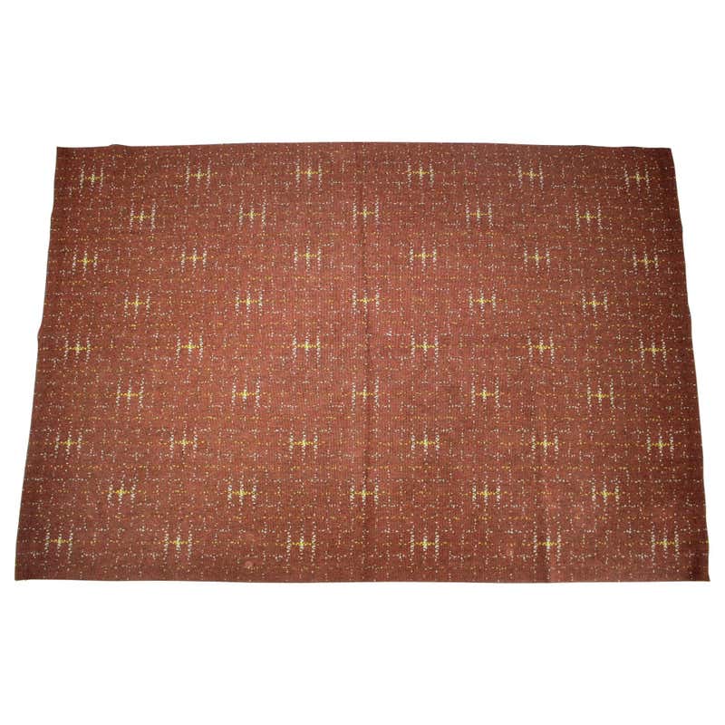 1950s Rug Midcentury Design Rare Geometric Carpet/Rug, 1950s For Sale at 1stDibs